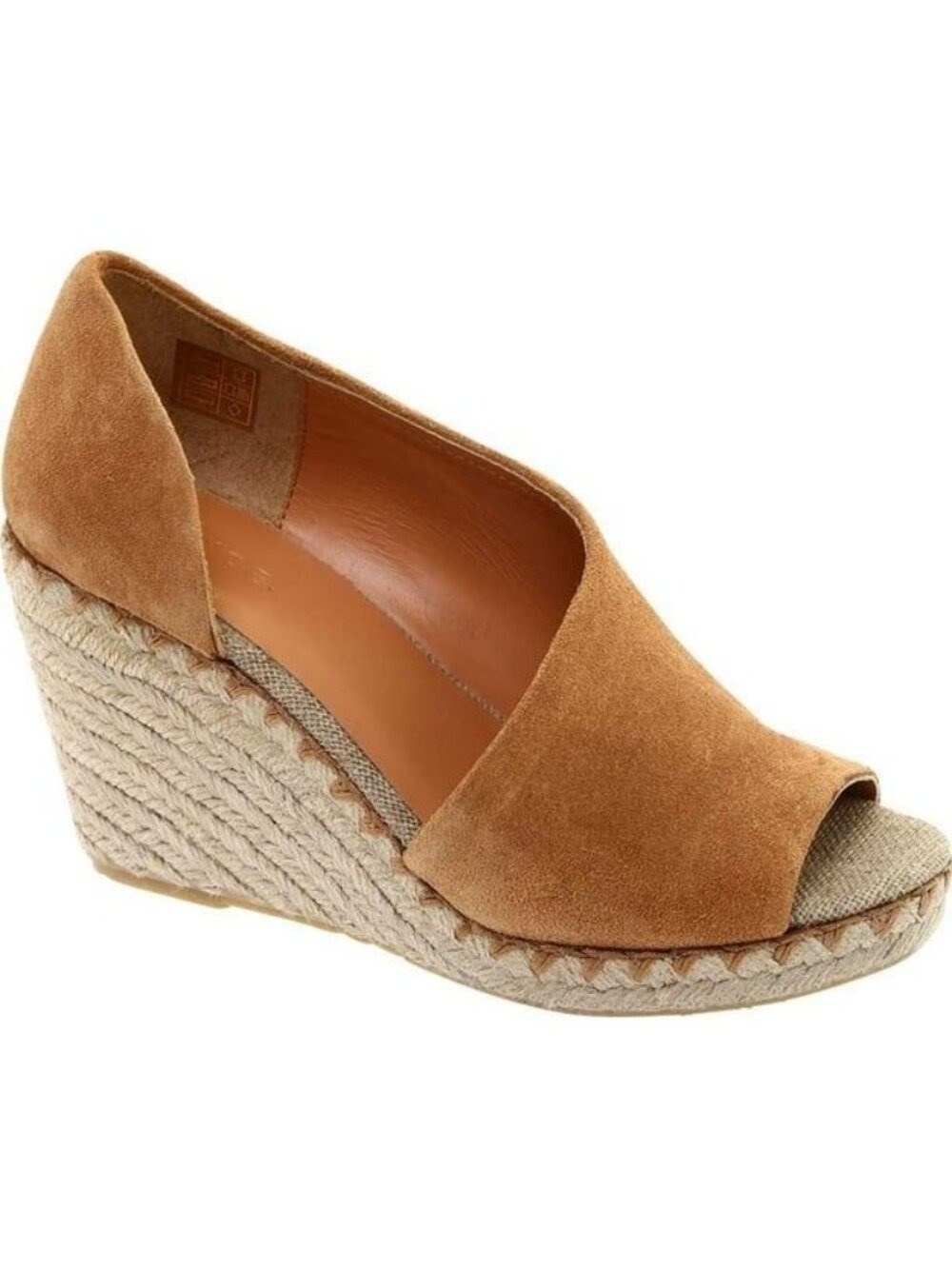 Vince Sonora Wedge Sandal Roast Cashew Coco Sport Suede Shoe 10 M